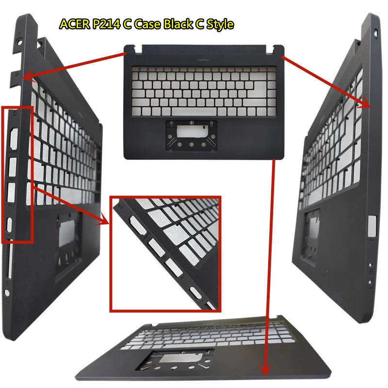 Imagem -04 - Teclado de Laptop Adequado Escudo Botto Case d Capa para Acer Travelmate P214 N19q Preto Novo