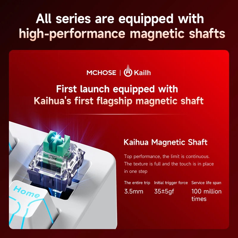 Jet 75 Hall Effect Magnetic Switch Gaming Keyboard Topographic Keycaps Kailh Magnetic God Switch Customized Hot Swappable  k870t