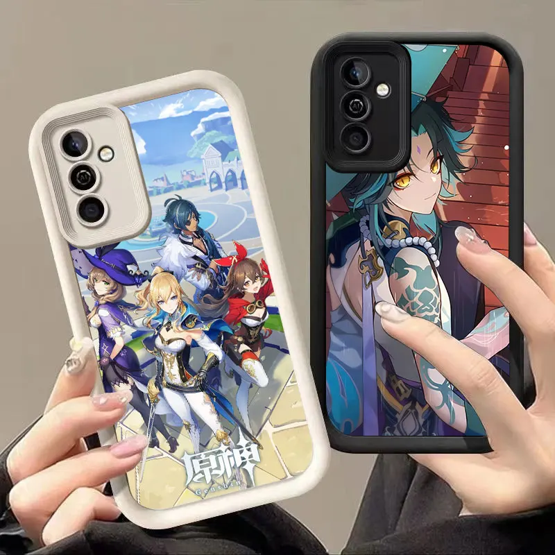 Anime Genshin Impact Phone Case For Samsung Note 20 Ultra A03 Core A04 A05 S A01 A06 A20 A30 A50 M12 M13 M15 M34 5G M51