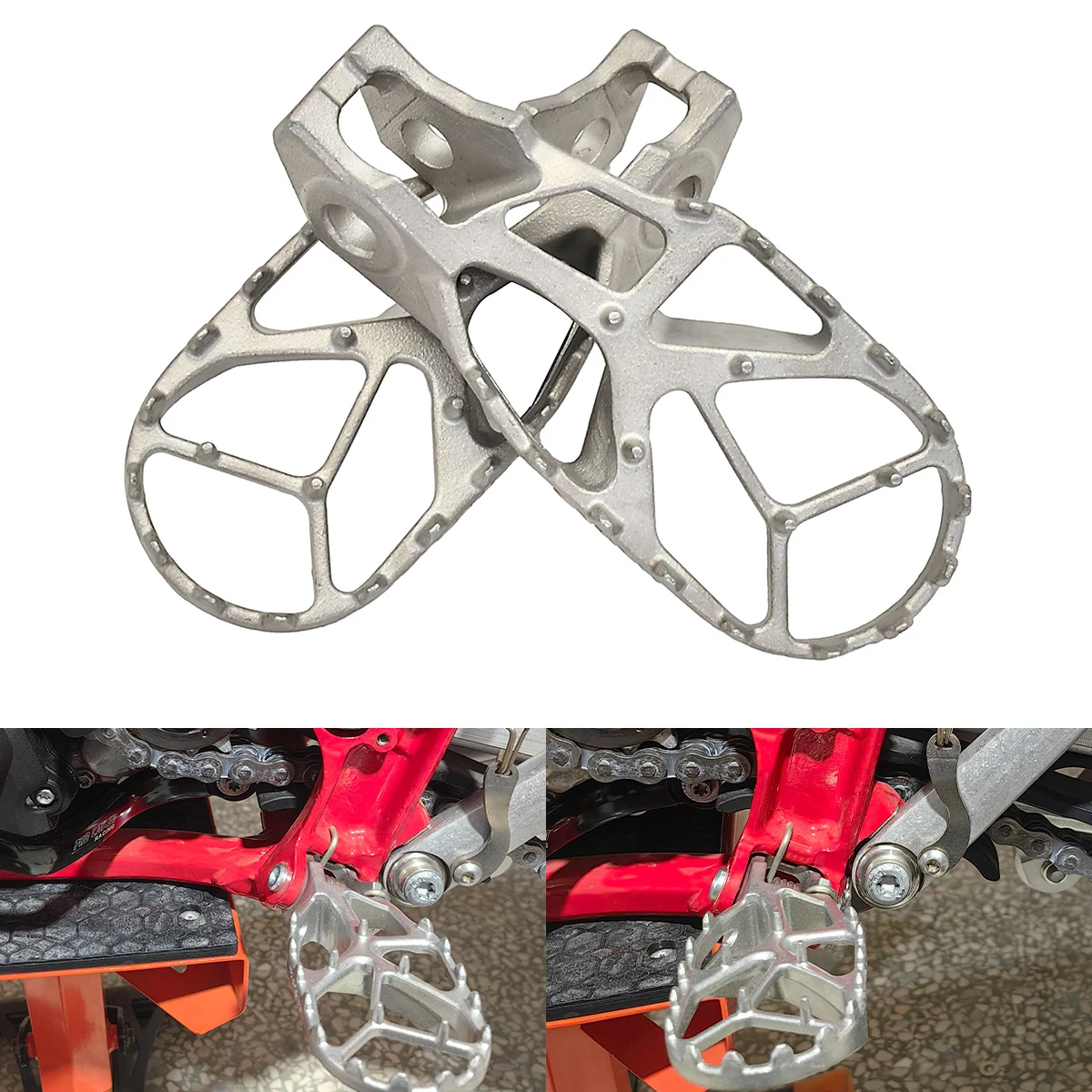 

2024 Motorcycle Footpegs Footrest Foot Pegs Pedal Rest For KTM 125 150 250 300 450 XC XCF XCFW SX SXF XCW EXC EXC-F 350 500 XWF