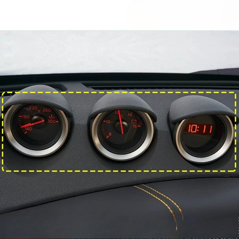 

For Nissan 370Z (Z34) 09-2020 Real Dry Carbon Fiber Dashboard Clock Decorative Ring Interior Decoration Modification Accessories