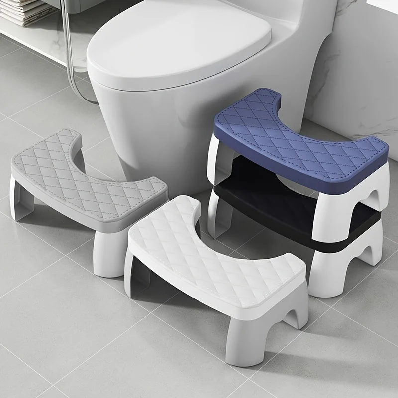 Tragbarer Toilettenhocker aus Kunststoff für alle Altersgruppen, bequeme Haltung, Hockhilfe für das Badezimmer, Toilettenhocker zum Hocken.