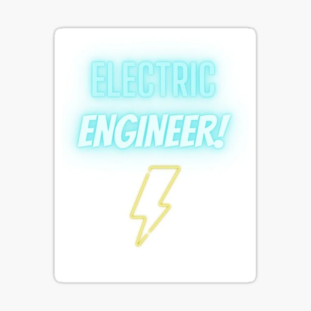 Autocollant « L'INGENIEUR ÉLECTRICIEN EST COOL AUSSI» pour ordinateur portable, décoration de chambre, voiture, valise, motif dessin animé mignon et tendance