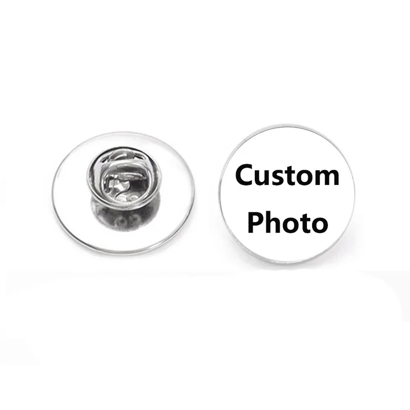 Custom Photo Pin Badge Name Baby Singer Star Photo Personalized Glass Brooches for Men Women Valentine\'s Day gift