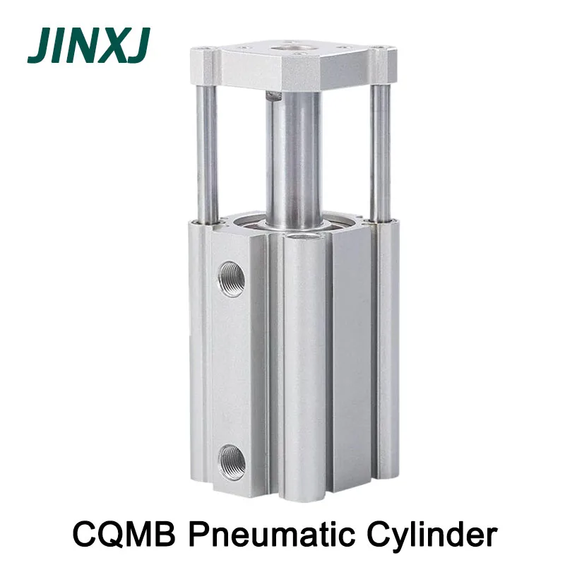 CQMB12 16 20 25 32 40 50 Compact Guide Rod Pneumatic Cylinder Double Acting Non-magnetic Thin Air Cylinder  Stroke5 10 20 50 100