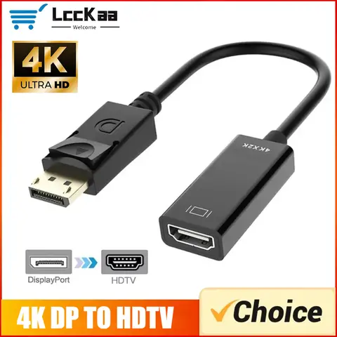 4K DP To HDMI-compatible Cable DisplayPort To HD Adapter Male To Female for Laptop PC Display Port To HDMI-compatible Converter