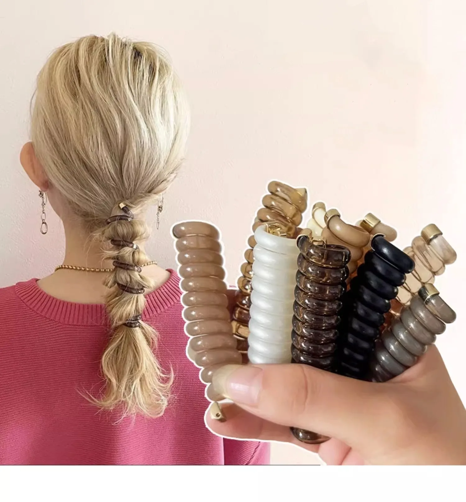Creative Magic Hair Weaving Artifact Telephone Line Hair Band For Women Girls Elastic Rubber Band Tied Fashion Hair Accessories