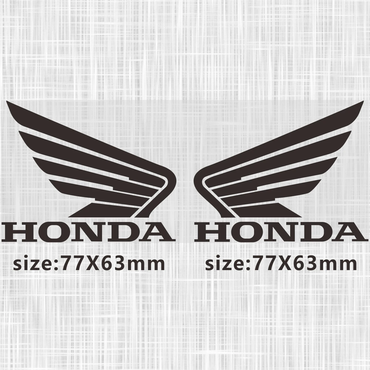 For 3D Honda Motorcycle Sticker Wing Tank Logo Decals image 6