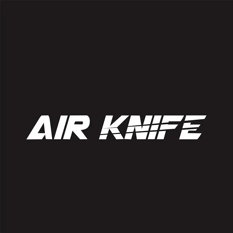 Car Stickers with Unique English Designs, AIR KNIFE Style Front Splitter Bumper Light Eyebrow Scratch Cover Decorative Decals