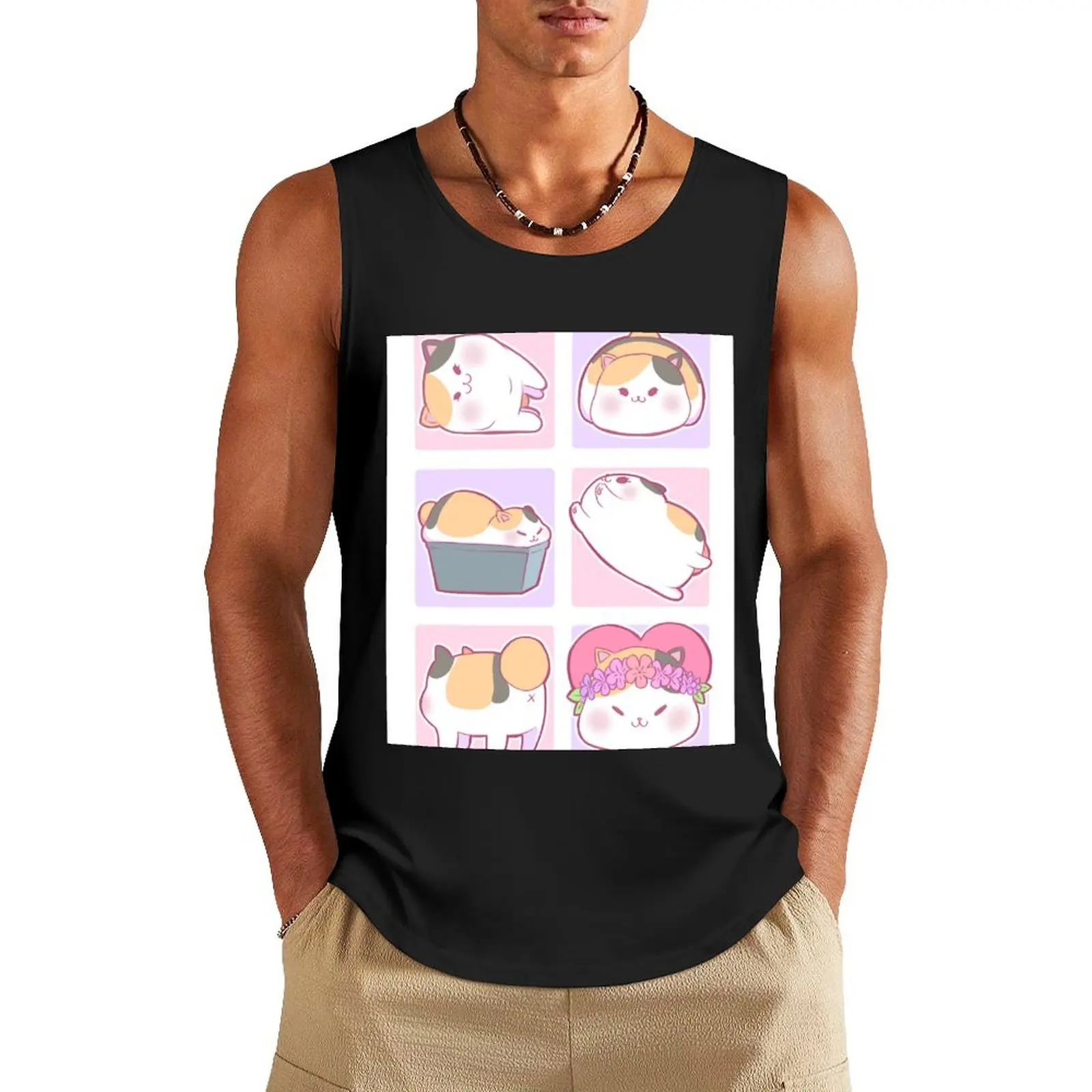 

I  Fat Cat Tank Top T-shirt men quick-drying t-shirt anime t-shirts gym men