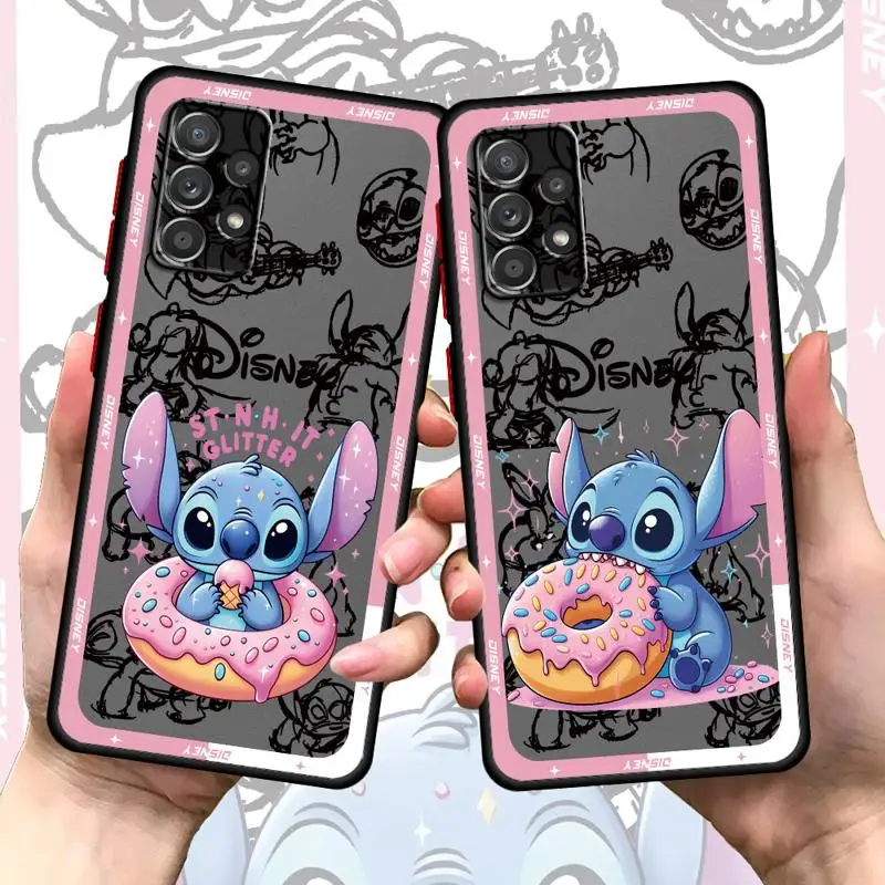 Disney Stitch Lovely Phone Case for Samsung Galaxy Note 20Ultra 8 9 10Lite Plus A52s A21s A71 A51 A31 A70s A50s A30s A05s Matte