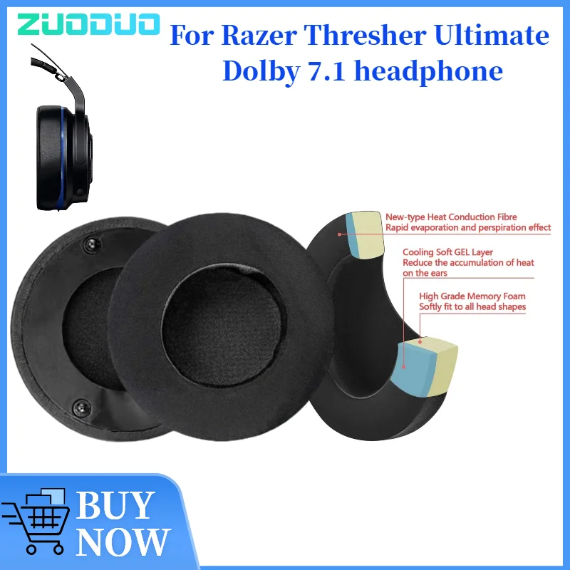 

ZUODUO Cooling-Gel Replacement Earpads for Razer Thresher Ultimate Dolby 7.1 Gaming Headphones