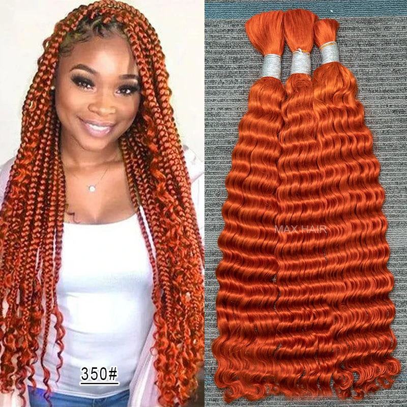 Sem trama reta vietnamita extensão de cabelo qualidade premium virgem natural cabelo humano em massa para trança # 350 Marrom Vermelho 18-30 Polegadas