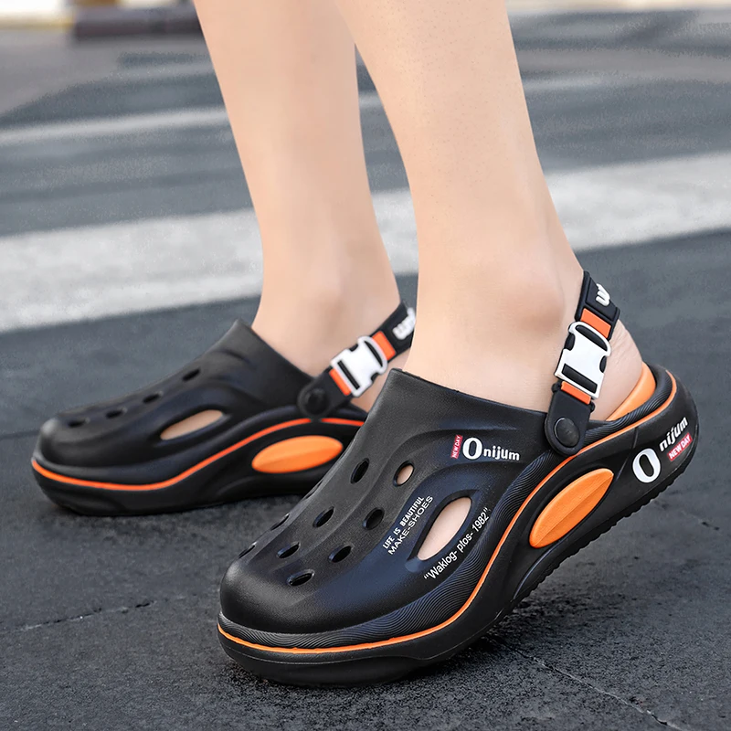 

NEW Summer Men Sandals Genuine Leather Mens Casual Shoes Outdoor Men Leather Sandals For Men Beach Shoes Roman Shoes Plus Size