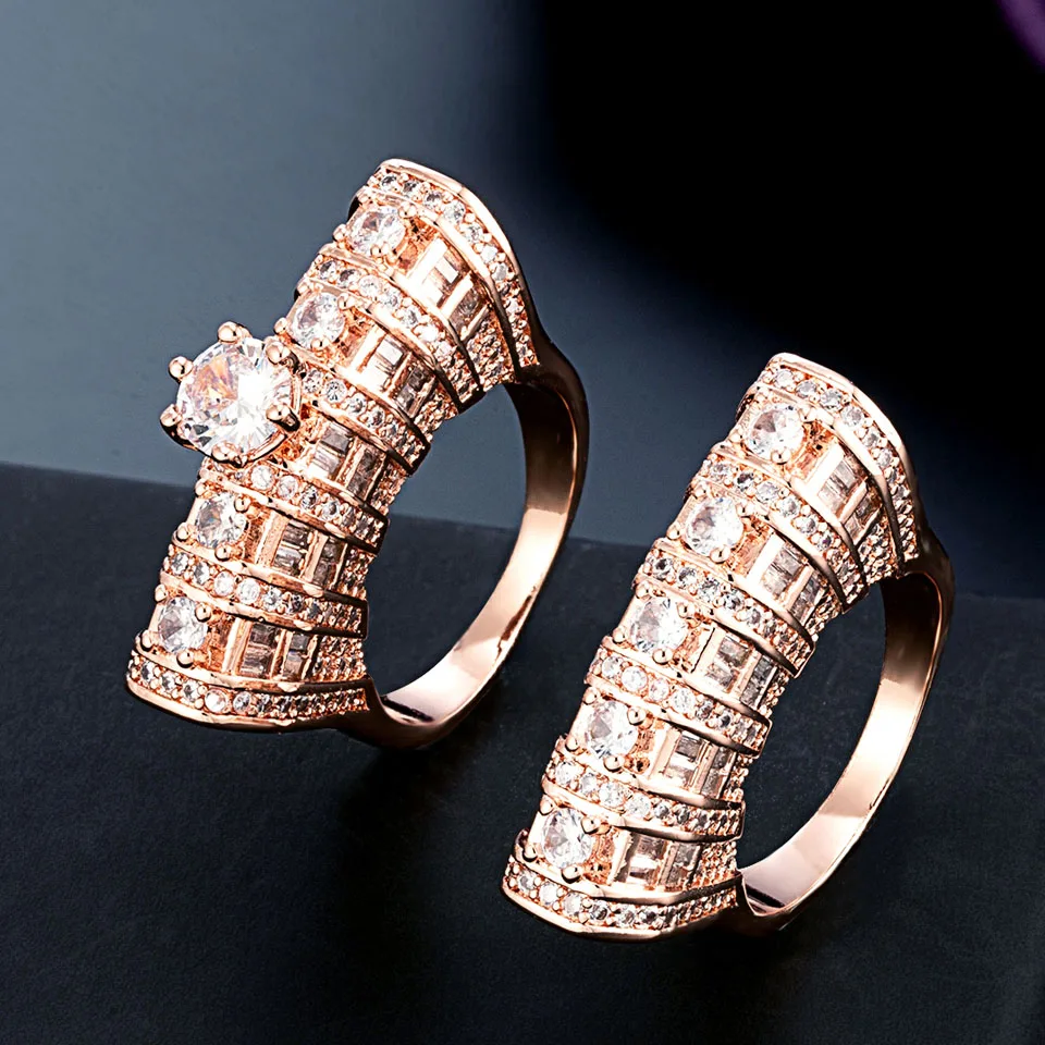 Zlxgirl jewelry luxury classic Women and men couple finger ring bridal jewelry Dubai Gold wedding ring punk anel aneis Man gift