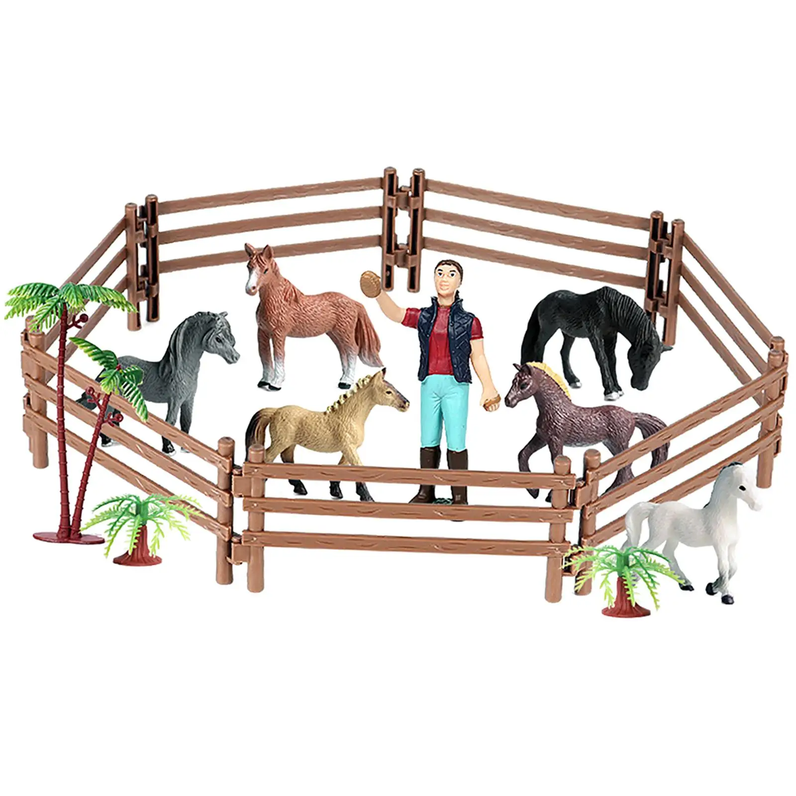 

Simulated Farm Animals Figures Toy Educational Toys Decorations Scenes Keeper Landscape Model Figurines for Toddler Baby