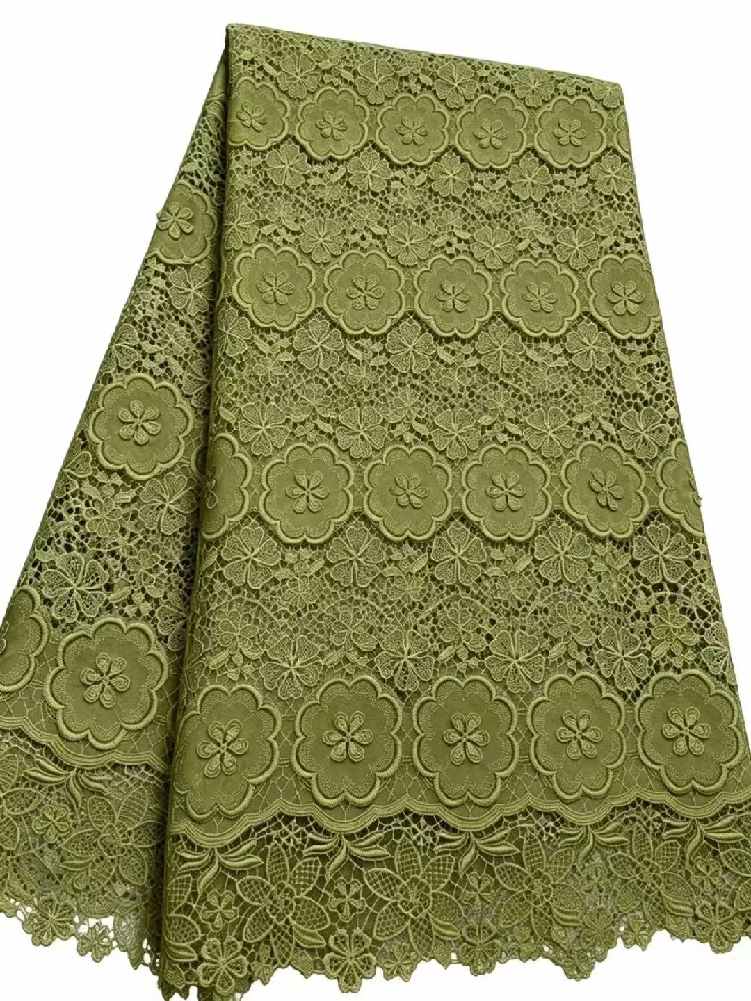 

Nigerian Cord Guipure Lace Fabric 2026 High Quality Gold Knitted Water Soluble African Lace Fabric Wedding Dress for Sewing