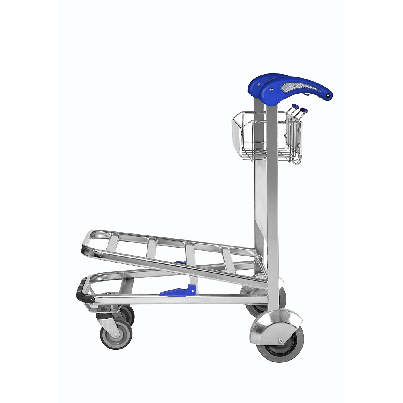 2-Tier Popular Airport Passenger Stainless Steel AirportLuggage Baggage Trolley