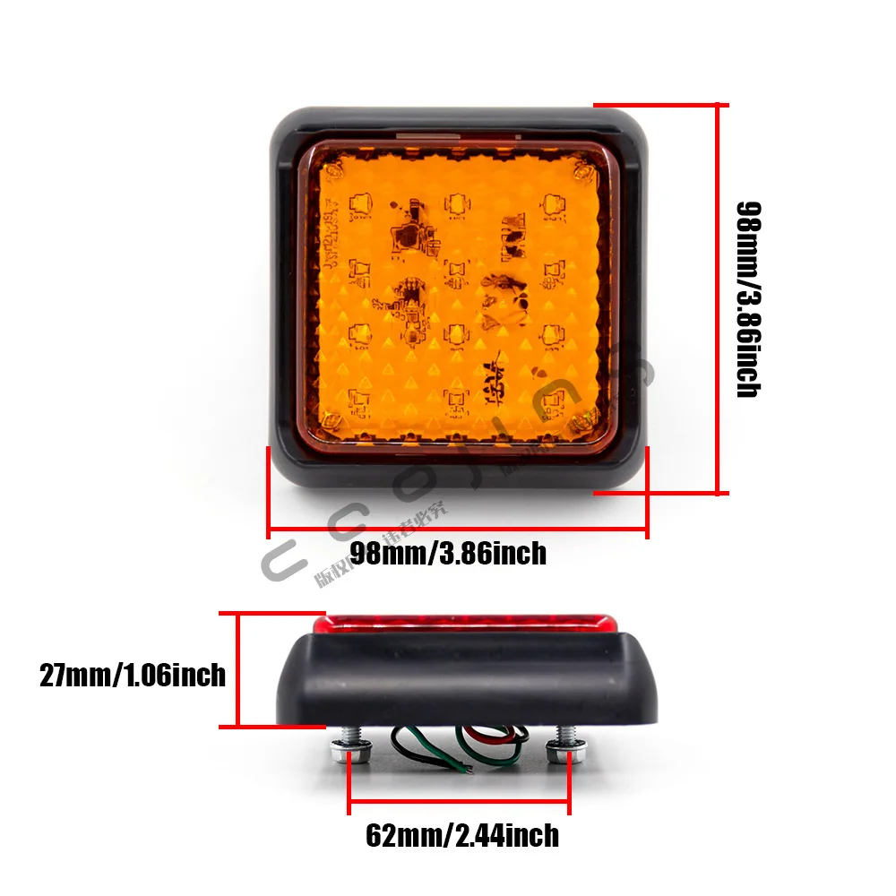 1/2pcs 12V 24V Detachable taillight Stop Rear Brake Turn Signal Function Indicator Lamp Reversing light For Truck Lorry RV Bus