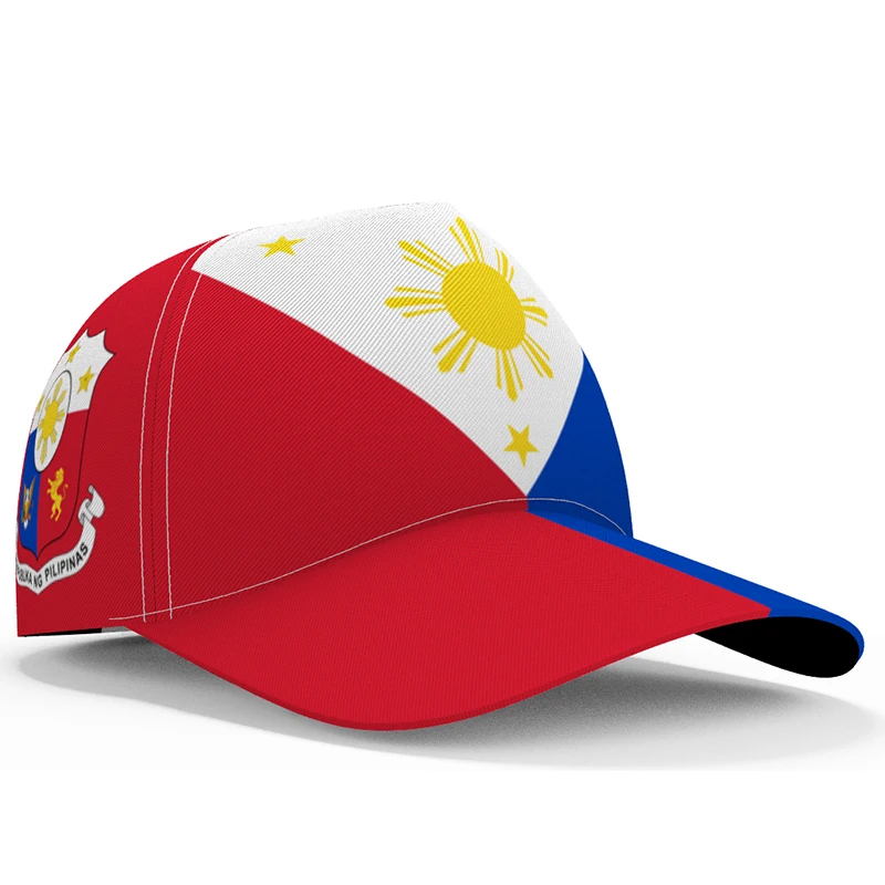 Philippines Youth Diy Free Custom Name Number Phl Hat Nation Flag Ph Republic Pilipinas Filipino Print Photo Text Baseball Cap