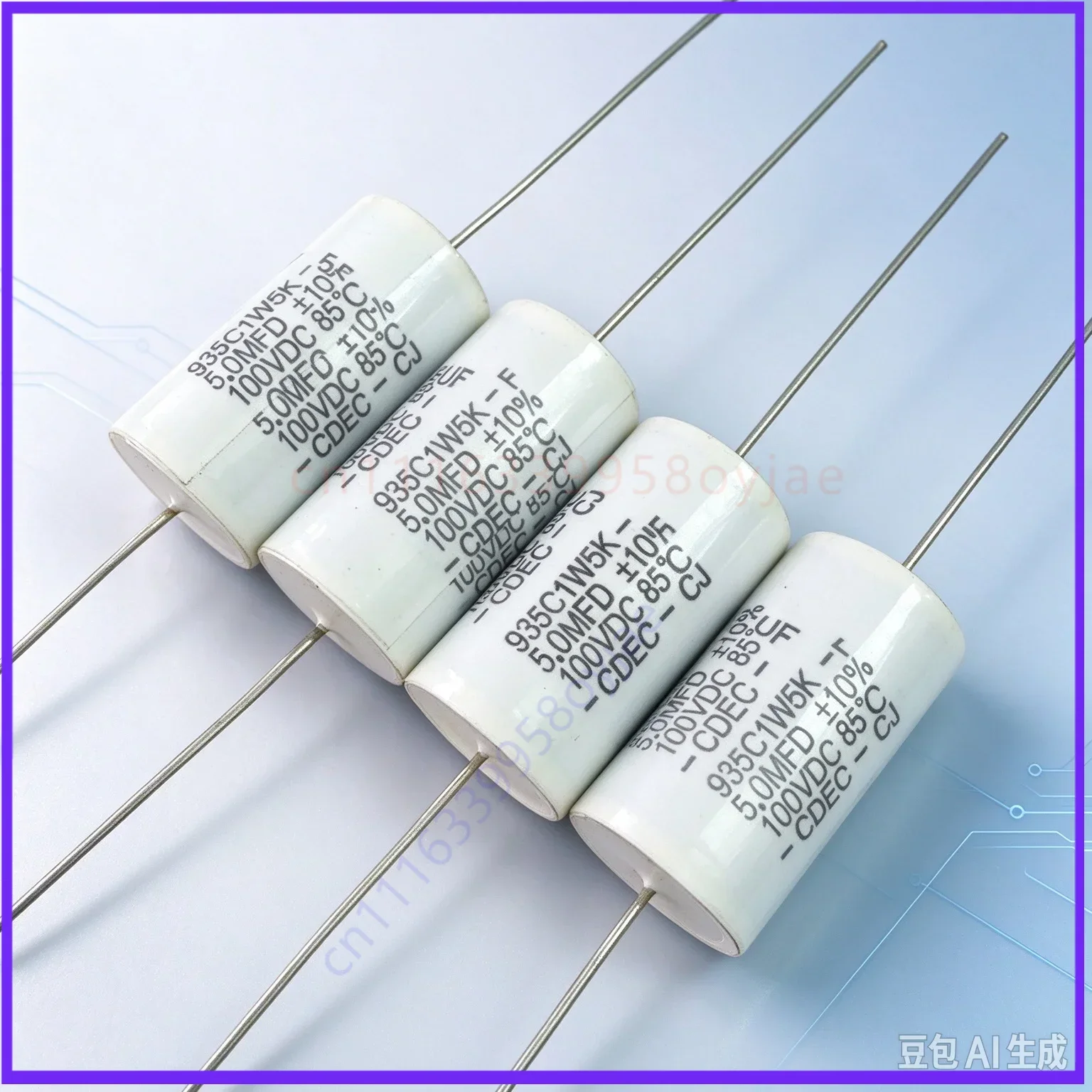 Top for CDE 5UF 100V Axial Copper Lead Audio Film Capacitor  50pcs
