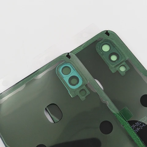 Задняя крышка батарейного отсека для Samsung A40, задняя панель, Корпус Корпуса, запасные части для Galaxy A405 SM-A405F с объективом камеры + логотипом