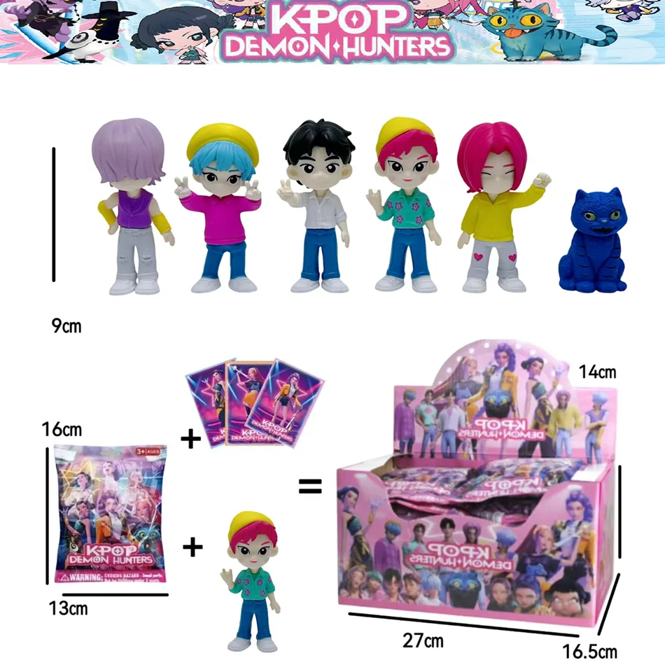 2026 Kpop Demon Hunters Anime Figure Giocattoli Carino PVC Saja Ragazzi Action Figure Modello Bambole Per Bambini Decorazione Di Compleanno Giocattolo Regali