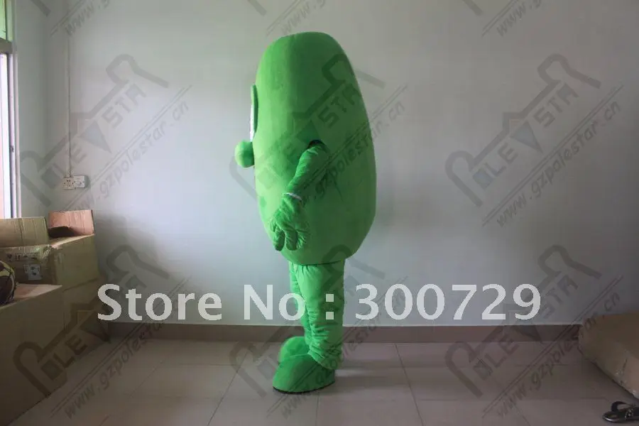 Nieuwe Volwassen Karakter Groene Bonen Mascot Kostuum Halloween Kerst Jurk Full Body Props Outfit Mascotte Kostuum