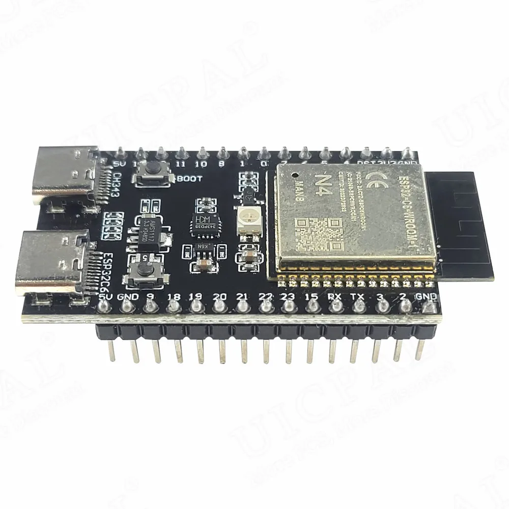 Scheda di sviluppo ESP32 C6 modulo Wifi 6 BT RISC-V 32 Bit ESP32-C6-WROOM-1 CH343P USB Type-C RGB LED N4 N8 N16 ESP32-C6