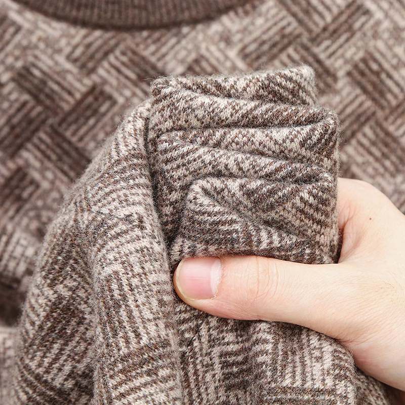 Luxury Men Wool100% Autumn Winter Sweater Designer Designer Round Neck Jacquard Long Sleeves Knitwear Fashion trend Man Clothe