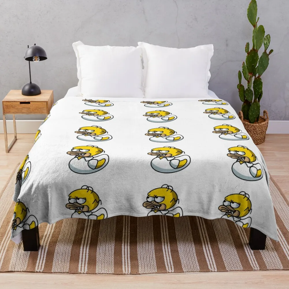 Homer ducky Throw Blanket Luxury Thicken Bed covers Blankets