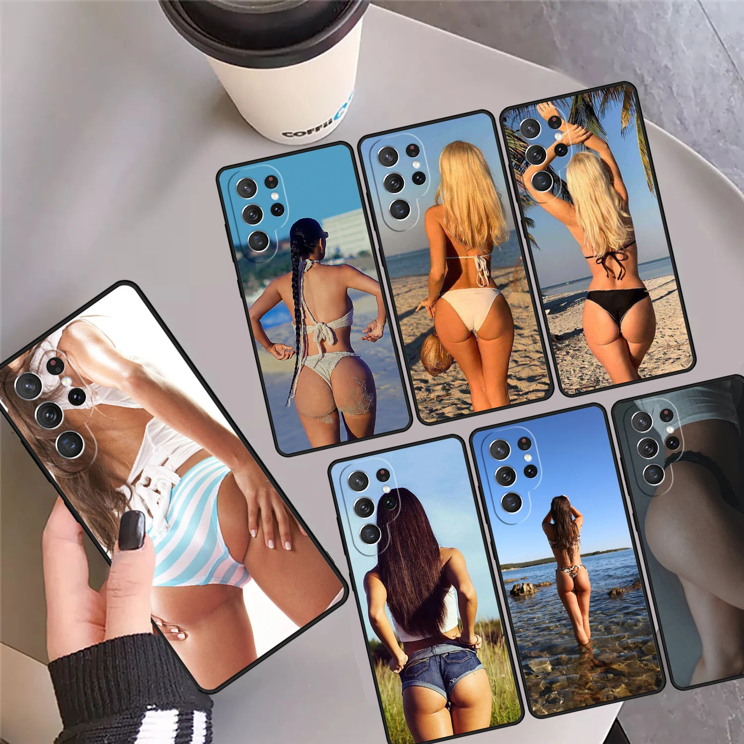 Fashion Butt Sexy Beauty Phone Case Cover For Samsung Galaxy S24 Ultra 23 S22 Plus S21 FE S20 S8 S9 S10 Note 10 Pro Note 20