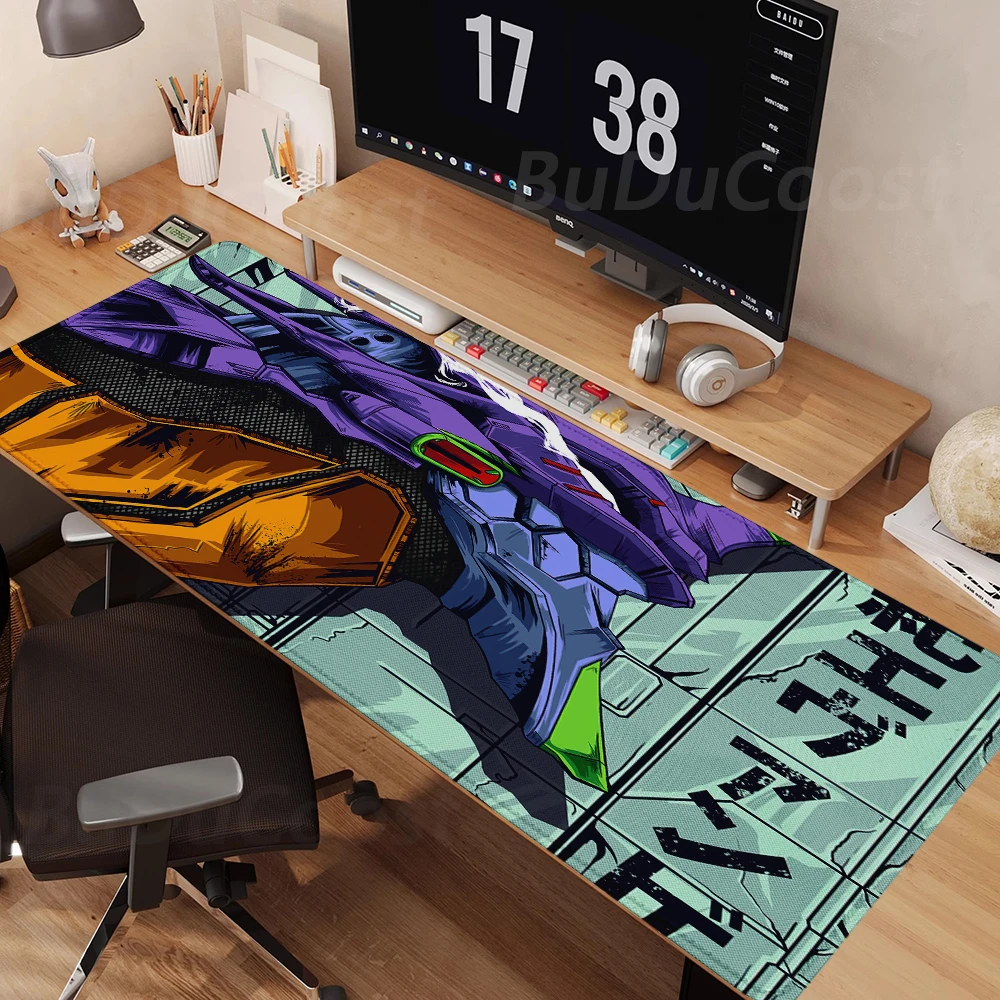 EVANGELION Anime oyun PC elektronik spor yüksek baskı kilit kenar kilitleme bilgisayar ofis büyük oyun aksesuarları Mouse Pad