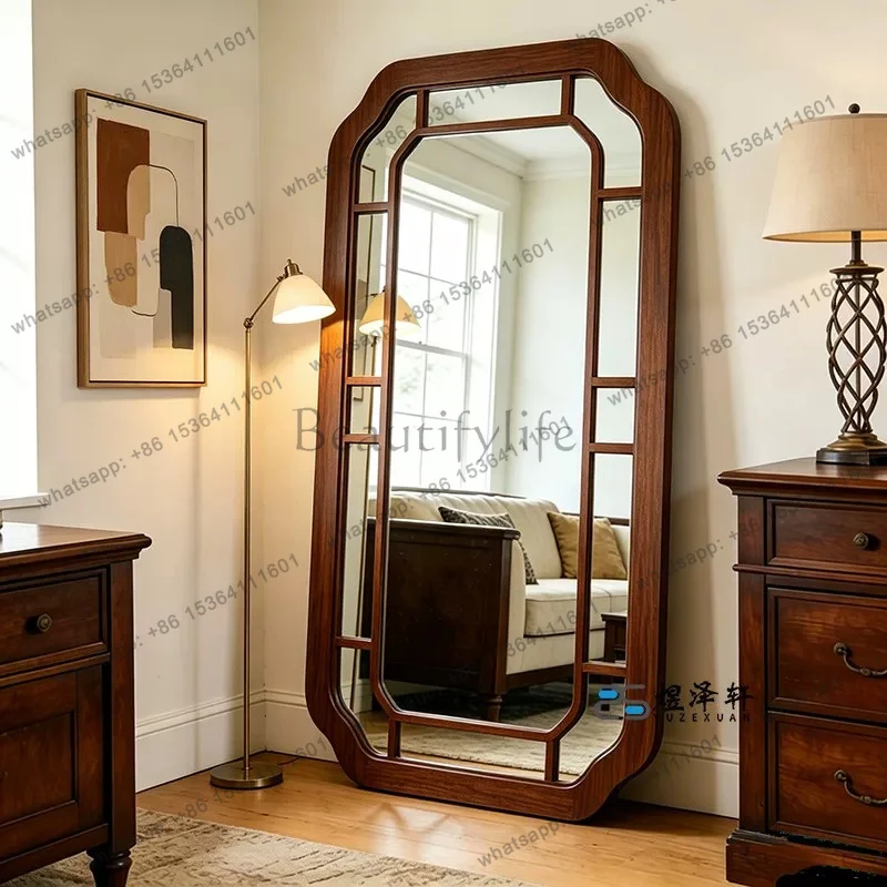 LSVintage Luxury Mirror Aesthetic Full Body Vanity Girls Decoration Living  Mirror Modern Floor Spiegel Wand Home Decorations