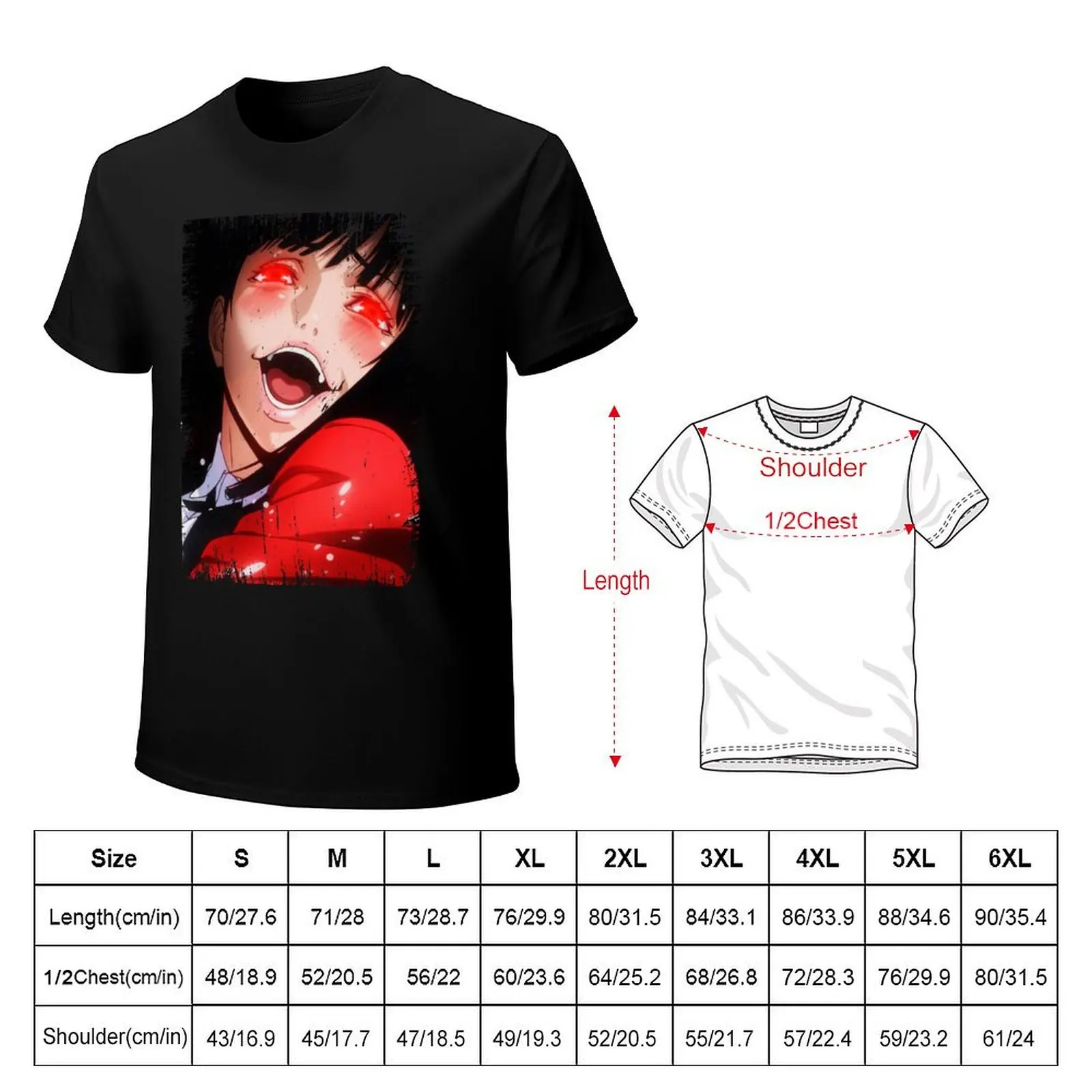 Yumeko Jabami Kakegurui T-Shirt Big and Tall Crew Neck Tee