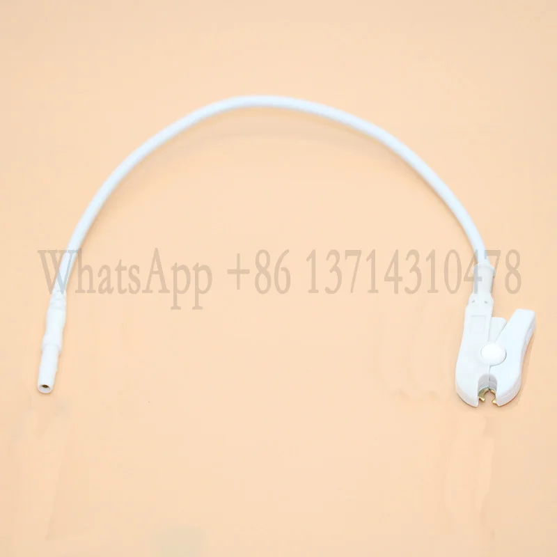 1000pcs 25cm White EEG/EMG/ECG/EKG din1.5 Plug To 4.0 Clip Electrode Leadwire Health Physical Therapy Cable