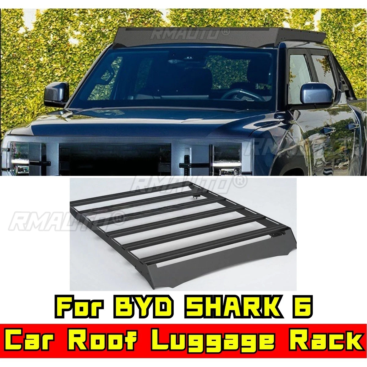 

Roof Luggage Rack For BYD Shark 6 Roof Frame Roof Extension Rack Platform Body Kit Car Accessories