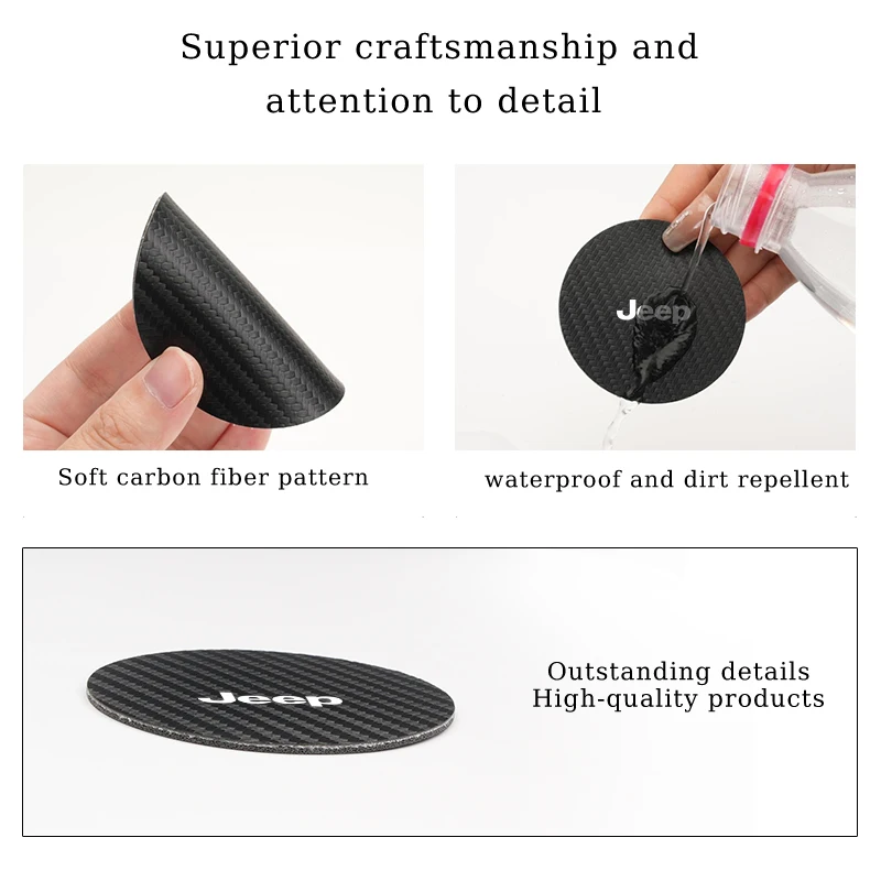 2Pcs Car Coaster Water Cup Pad Cushion Accessories For Jeep Renegade Grand Cherokee Compass Patriot Wrangler Trailhawk Rubicon