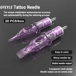 OFEYLE 20Pcs Tattoo Cartridge Disposable Professional Cartridge 0401RL 0603RL 0803RL 1003RL Purple Tattoo Needle Cartridge