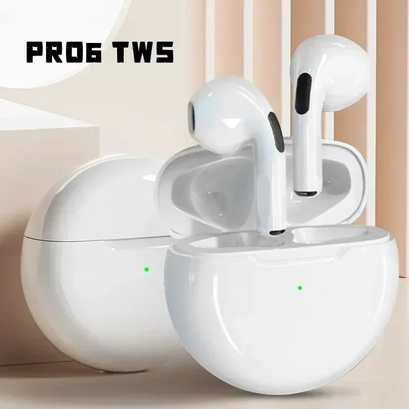 NEW Pro 6 TWS Wireless Headphones with Mic Fone Bluetooth Earphones Sport Running Headset for Apple iPhone Xiaomi Pro6 Earbuds