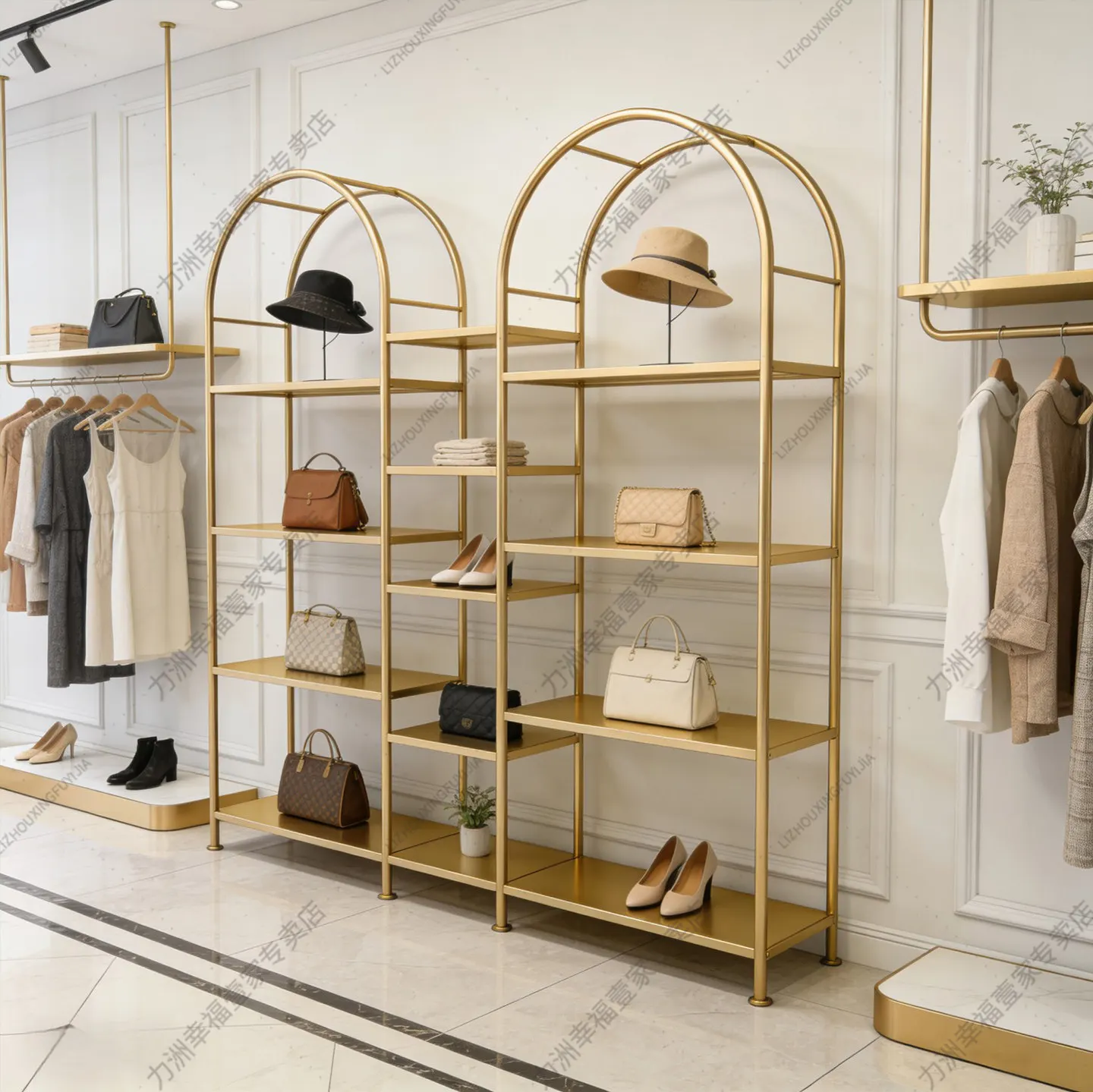 Clothing store display rack Floor-to-ceiling shoe bag display cabinet Cosmetics multi-layer shelf Shopping mall shoe rack Shoe