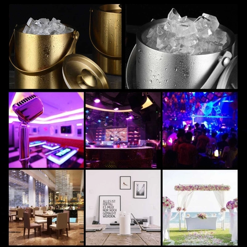 

Stainless Steel Insulated Ice Bucket With Lid Metal Double Wall Ice Bucket for Home Bar, Chilling Beer Champagne