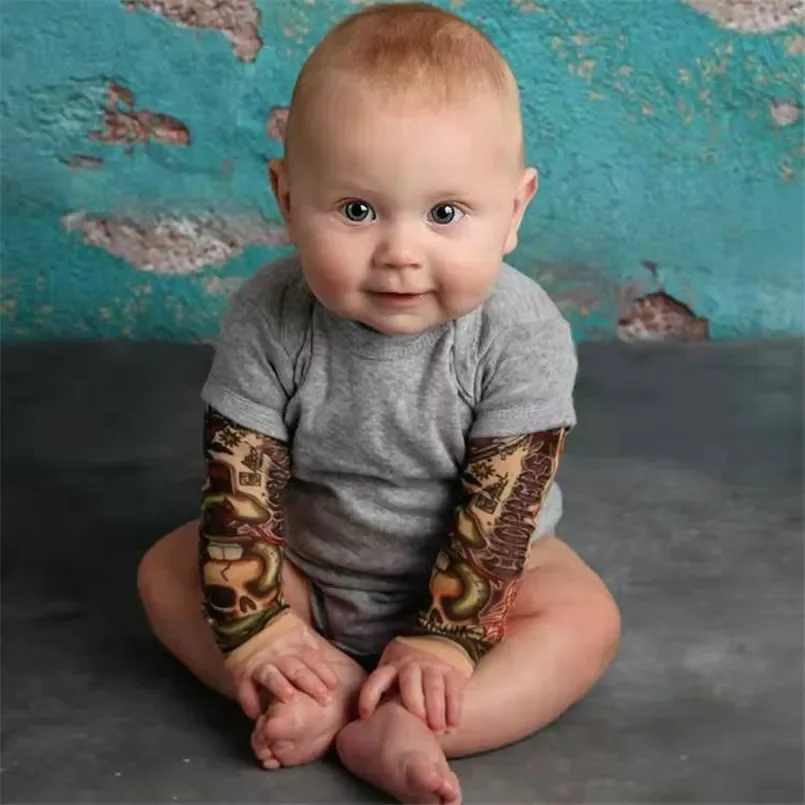 

Jumpsuit newborn costume Casual Outfits Toddler Infant Kids Clothes Bodysuits Baby Bodysuit Boys Girls Tattoo Printed Patchwork