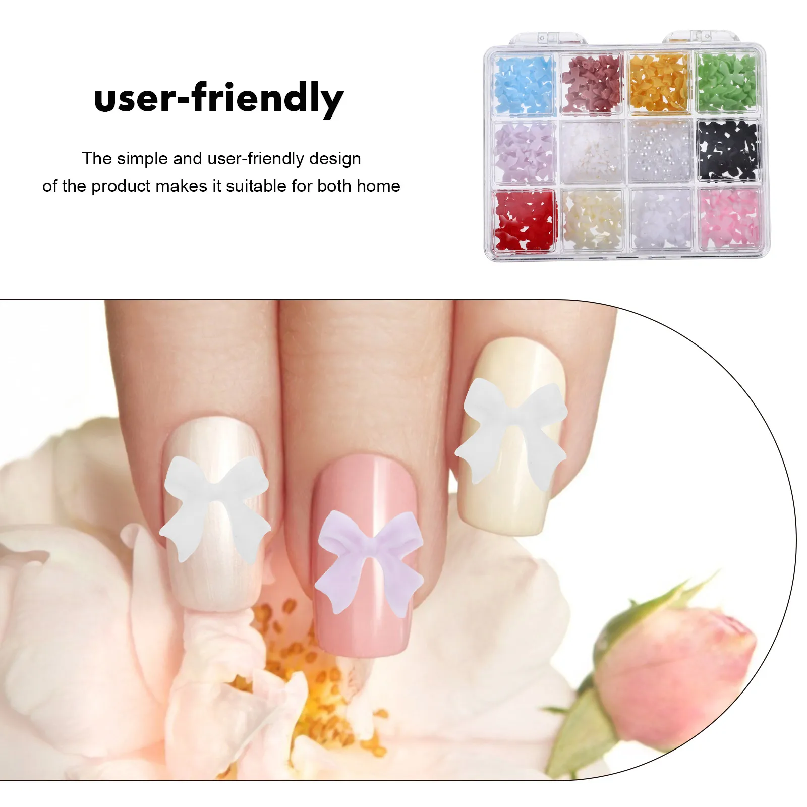 

Bow Pearl Jewelry Nail Charms and Gems for Nails Assorted Cute Decorative Drill