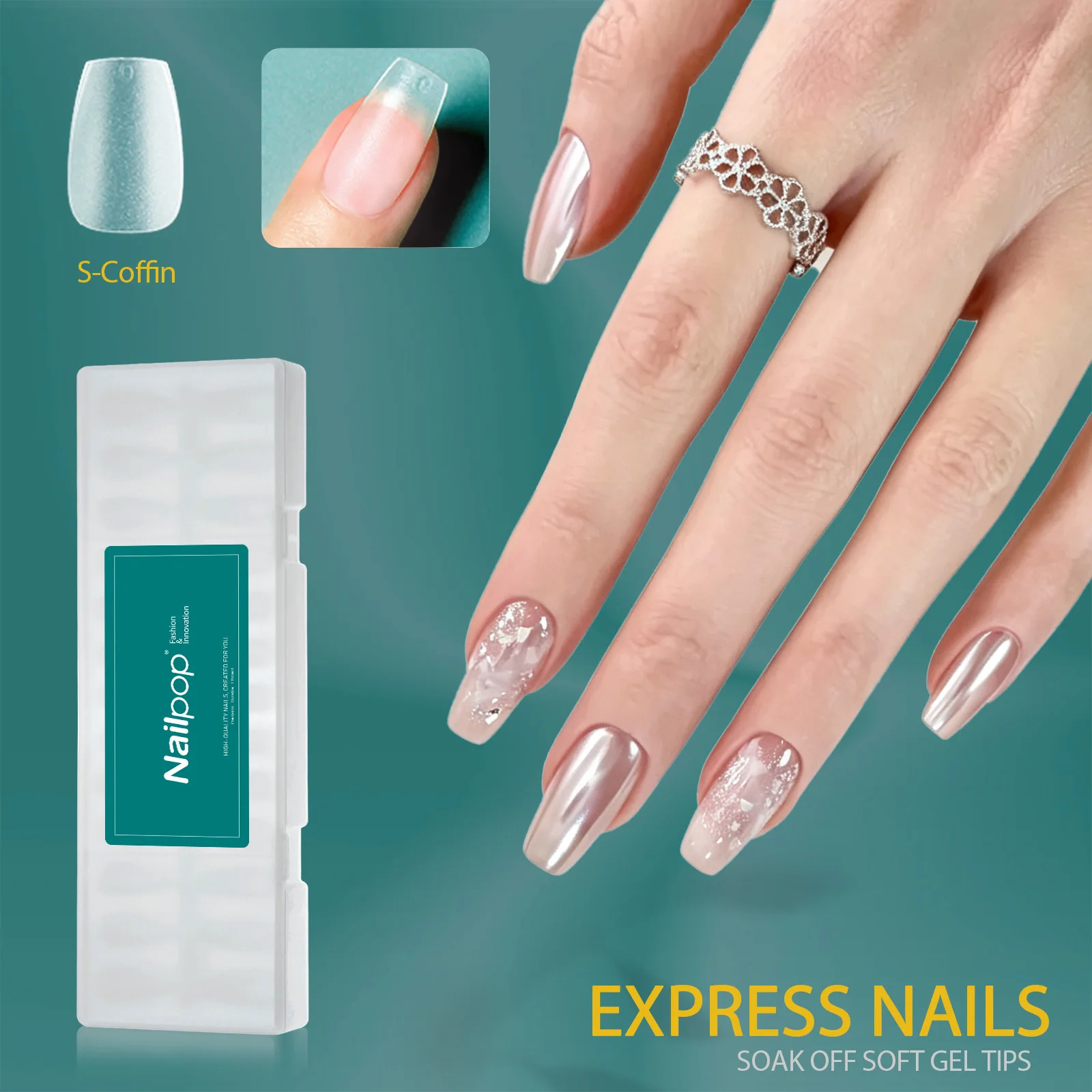 Professional Soft Matte Nail Tips Pre Buffed Full Cover False Nails 240pcs Long Lasting Salon Grade DIY Extension Kit 240PCS