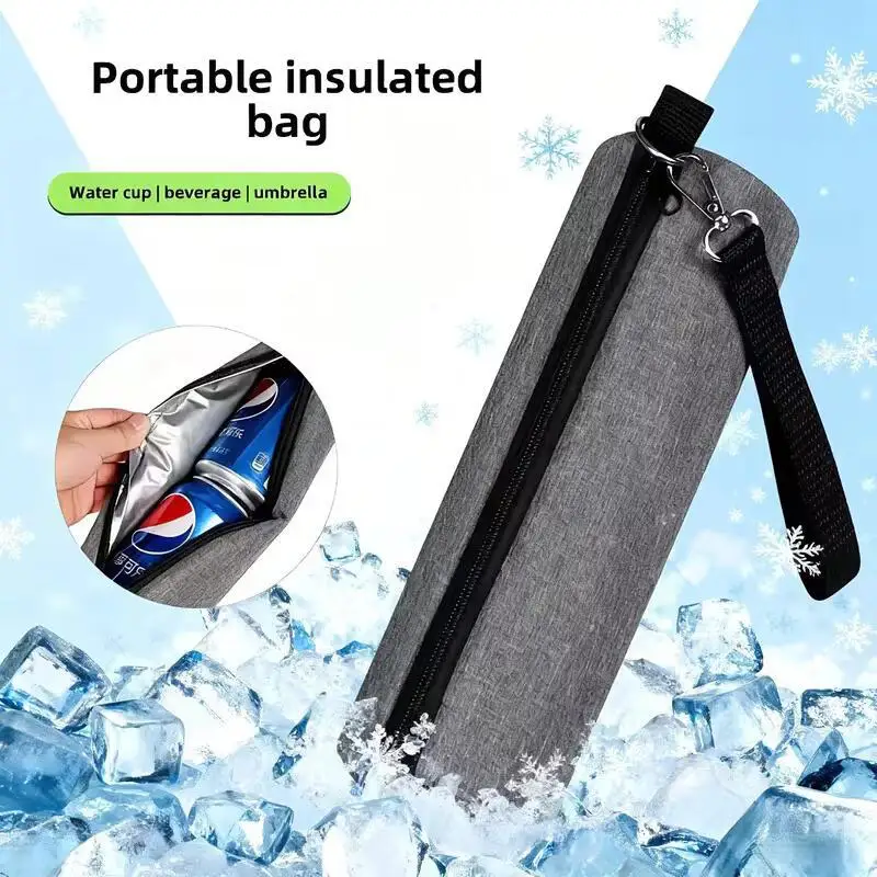 Portable Leakproof Design Golf Cooler Bag Reusable Durable Beer Sleeve Shoulder Strap Insulated Beverage Sleeve Sports Events