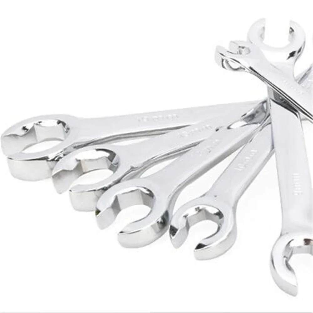 Automobile High Pressure Oil Pipe Removal Special Fork End Wrench Brake Oil Pipe Tool Open Hexagon Wrench