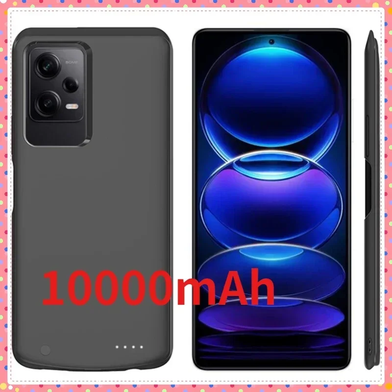 SWZY For Xiaomi Redmi Note 12 Pro External Battery Cases 10000mAh Portable Charger Power Bank Cover For Redmi Note 12 Powerbank