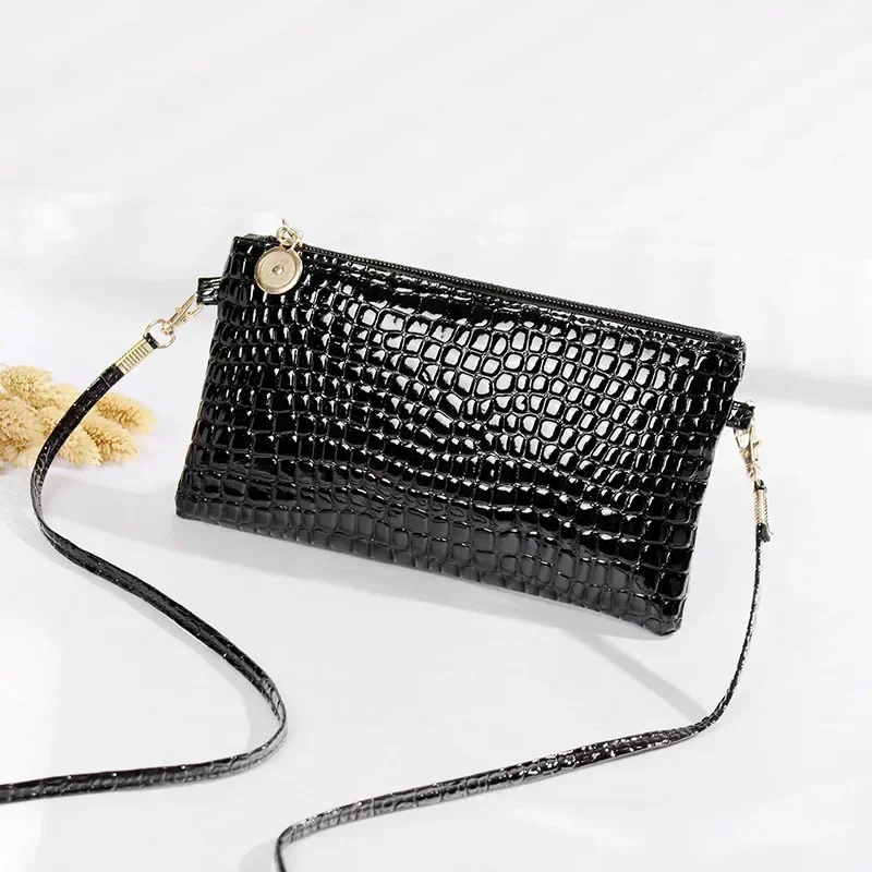 Mini Pu Fashion Women Shoulder Messenger  Designer Luxury Crocodile Pattern Phone Bag Coin Purse Girls Handbag Tote