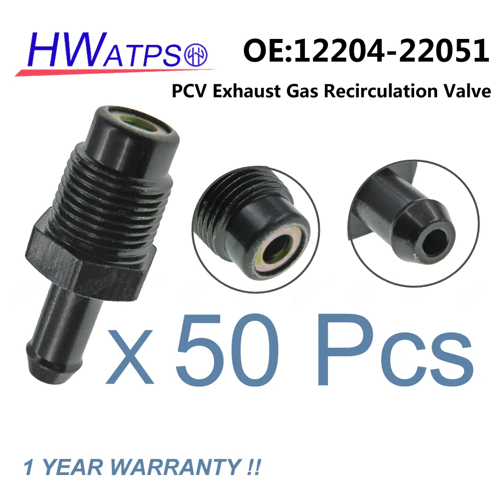 

50 Pcs PCV Valve For Toyota Celica Corolla Matrix MR2 Solara Sienna Highlander Lexus ES300 ES330 RX300 12204-22051 12204-31030